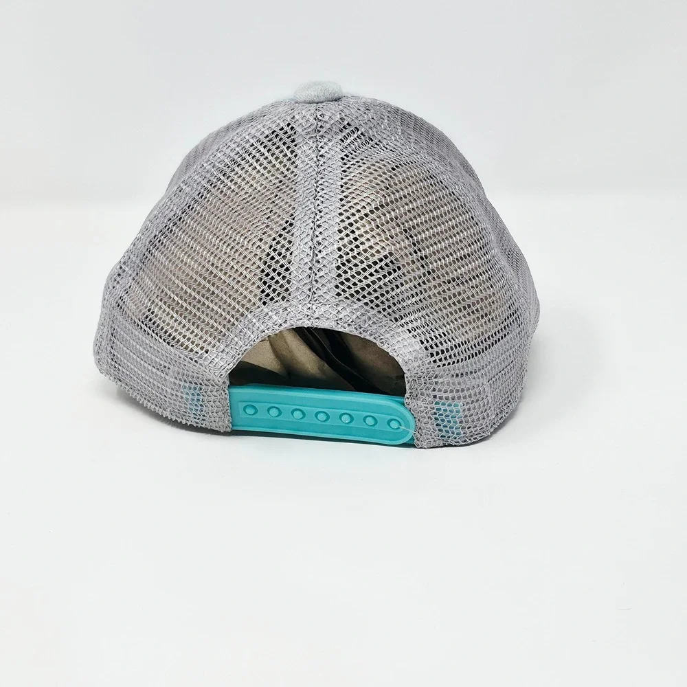 Dinosaur Print Trucker Hat Toddler Boys OS Blue Grey Mesh Snapback Cap Outdoor